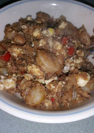 A picture of Shrimp Mock Fried Rice.