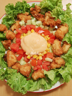 Foto resep Simple Chicken Popcorn Salad