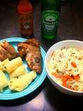 Pescado Frito, Yuca Frita & Sopa de Pollo con Fideos