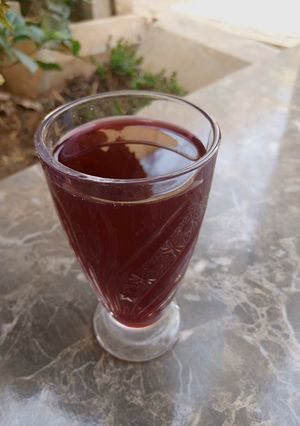 A picture of Hibiscus (zobo) drink.