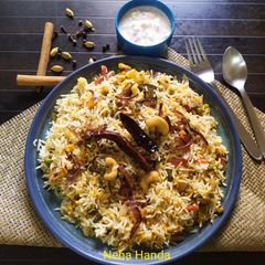 A picture of Veg biryani.