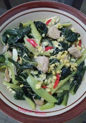 Foto resep Tumis Sawi Cambah Cah Bakso