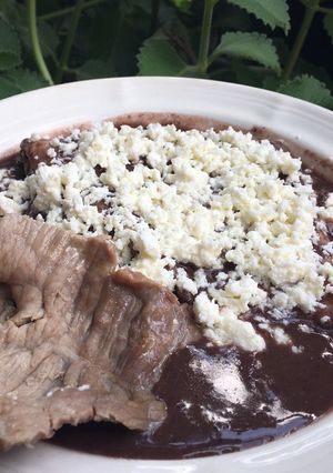 Una foto de Enfrijoladas oaxaqueñas