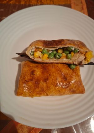 Csirkés tavaszi tekercs tortillában recept fotója