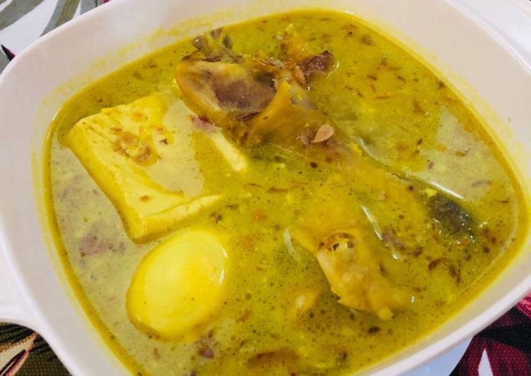 Resep Opor Tahu Telur dan Ayam Kampung, Enak Banget