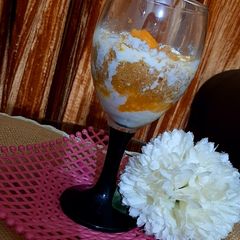 A picture of MANGO Yoghurt PARFAIT 🥭😍🥭😍.
