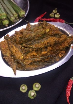 A picture of Bharwa Bhindi.
