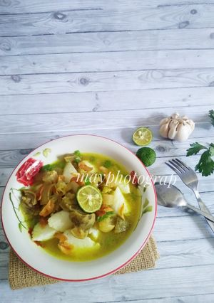 Foto resep Lontong kikil surabaya