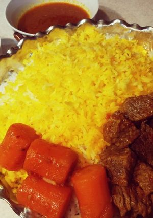 عکسی از دستور چلو گوشت