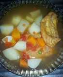 Pescado forrado en su jugo