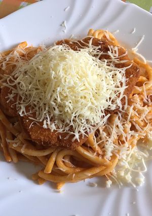 Mennyei ❗️Milánói makaróni rántott csirkemellel - próbáljátok ki!❤️ recept fotója
