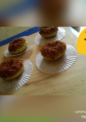 Foto resep Donat pandan toping abon kepiting