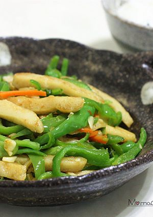 青椒炒甜不辣 的食譜成品照片