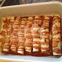A picture of Veggie Enchiladas.