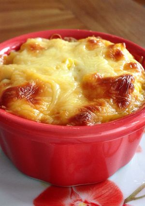 Foto resep Pumpkin Macaroni and Cheesse / Labu Makaroni dan Keju Panggang