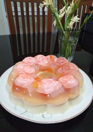 Foto resep Puding Buah Mawar