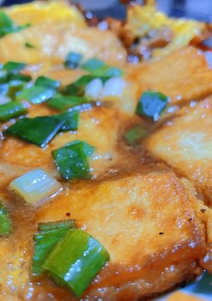 蔥燒蛋豆腐 的食譜成品照片