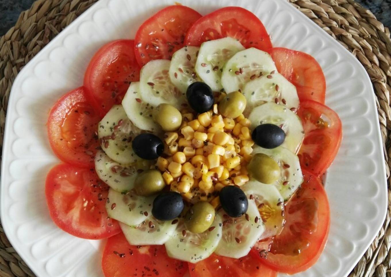 Ensalada de tomate y pepino