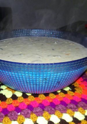 عکسی از دستور سوپ جو و شیر