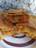 Enrollada de garbanzo con vegetales