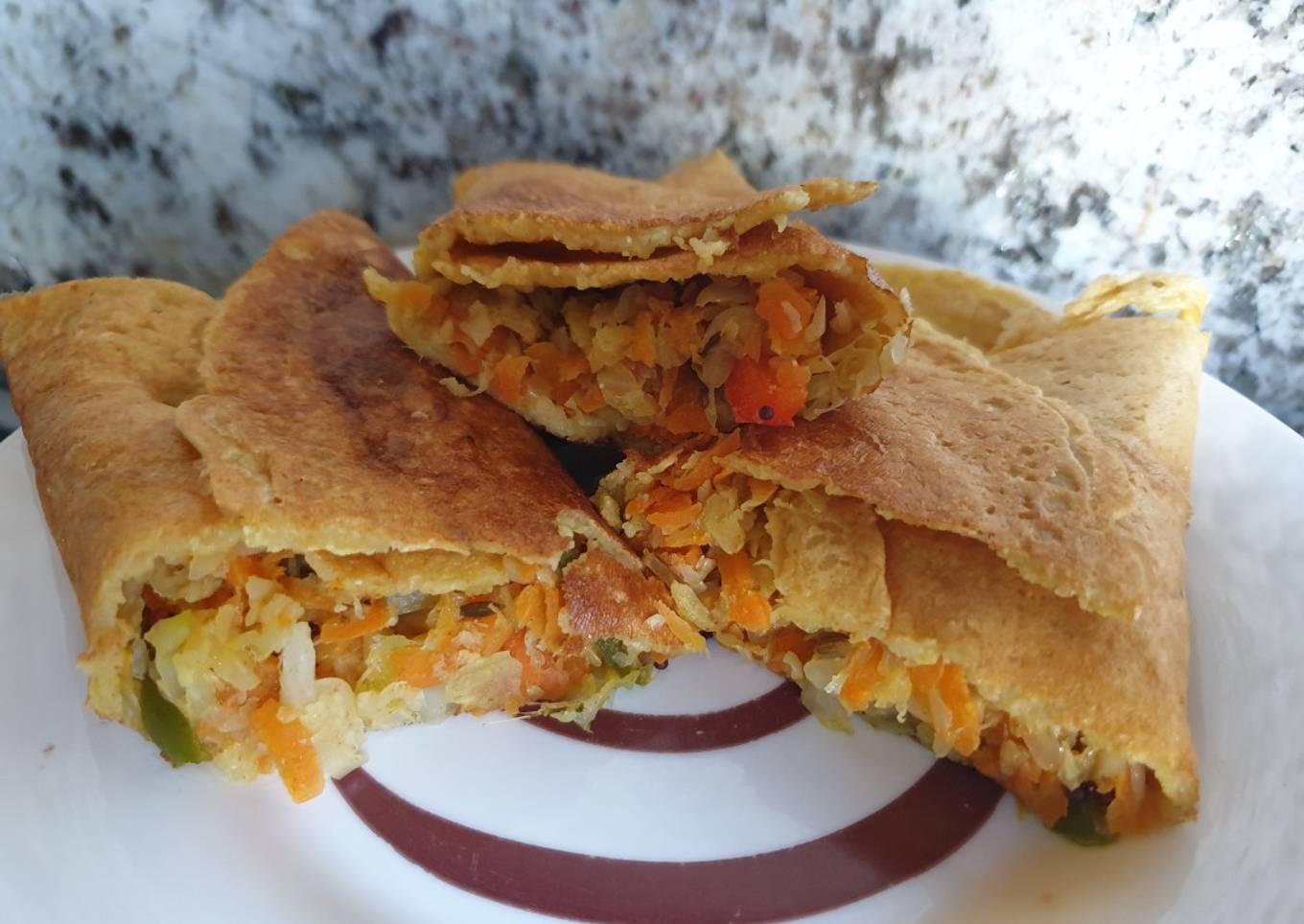 Enrollada de garbanzo con vegetales