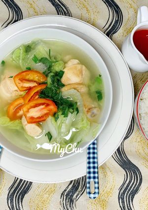 Foto resep Sup ayam sawi putih