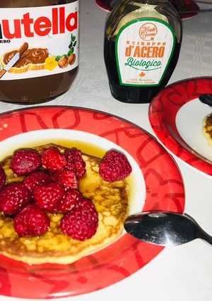 O poză a rețetei Pancake cu banane.