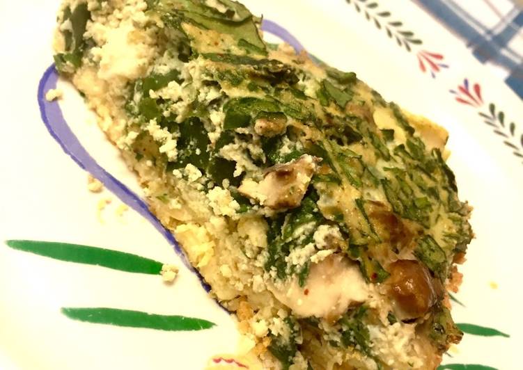 Quiche de espinafre proteico