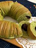 Matcha Red Bean Yarn Ball Bread