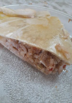 Una foto de Tarta de atún, arroz y verduras🐟