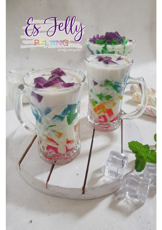 Foto resep Es Jelly Pelangi