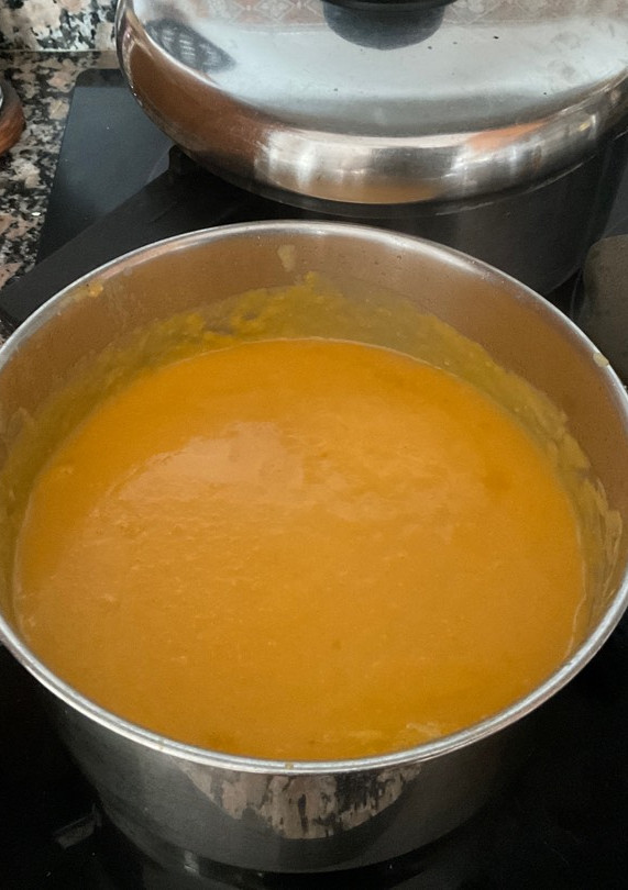Una foto de Puré de calabaza