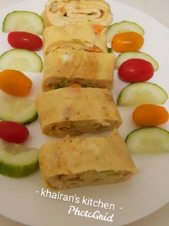 Rolled Egg Omelette ainihin hoton girkin