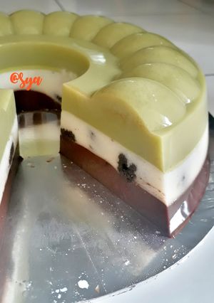 Foto resep Pudding Matcha Oreo Chocolate