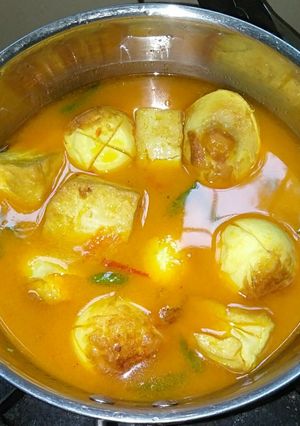 Foto resep Gulai telur dan tahu putih