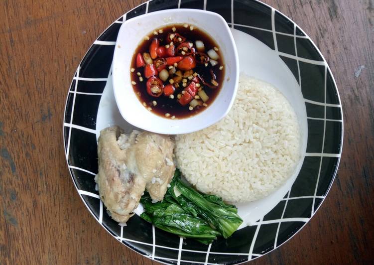 Langkah Mudah untuk Membuat Nasi ayam hainam rice cooker yang Bisa Manjain Lidah