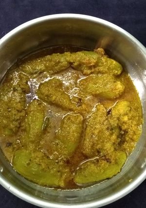 A picture of Stuffed parwal (poor bhora potol).