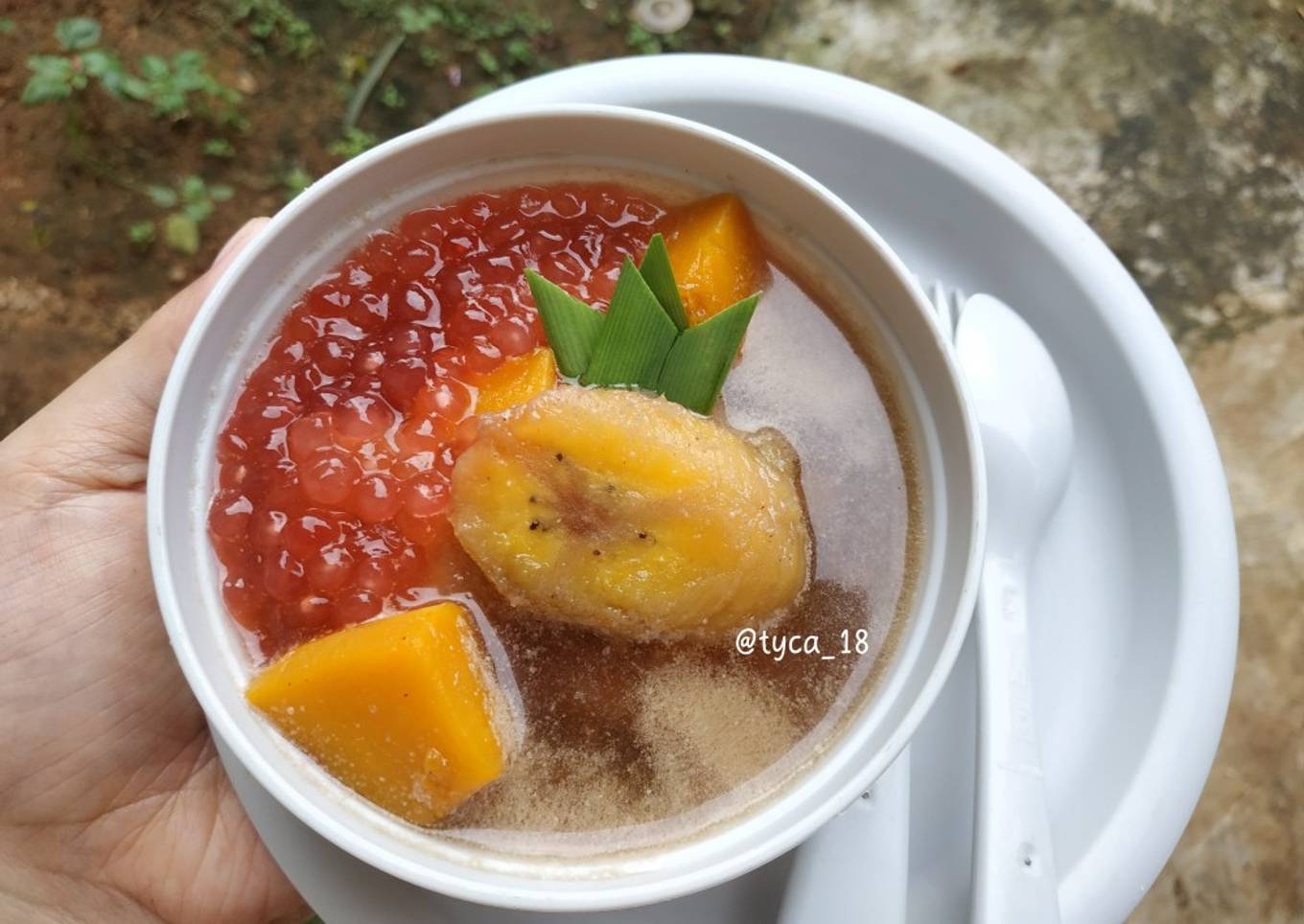 Kolak labu pisang mutiara