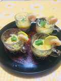 Mini leche de tigre con Langostinos!!