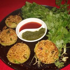 A picture of Suji potato cutlet.