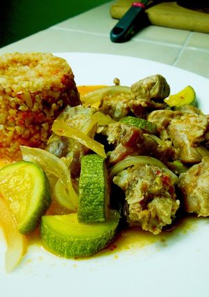 Una foto de Costillas con calabazas