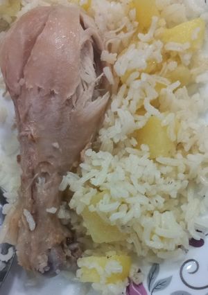 عکسی از دستور کته مرغ بدون پیاز