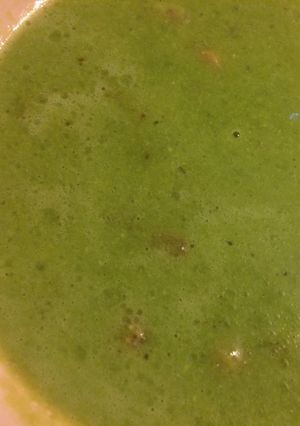 Une photo de Velouté petits pois/lardons