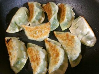 Gyoza style seafood dumplings