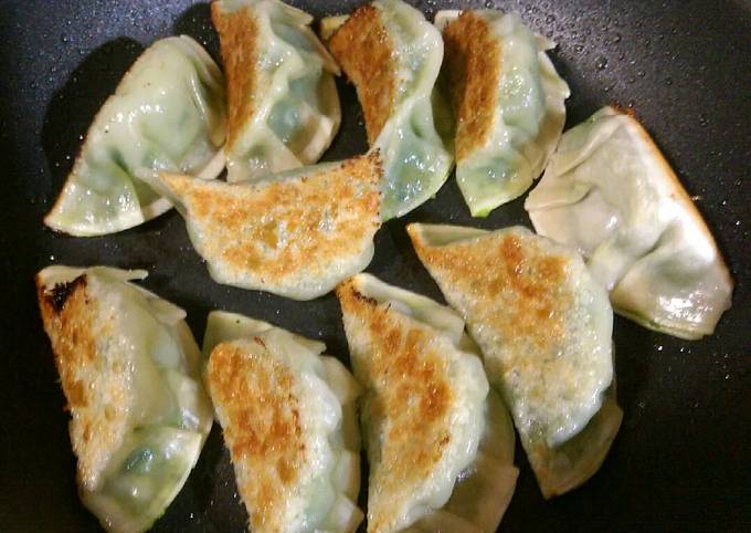 Gyoza style seafood dumplings