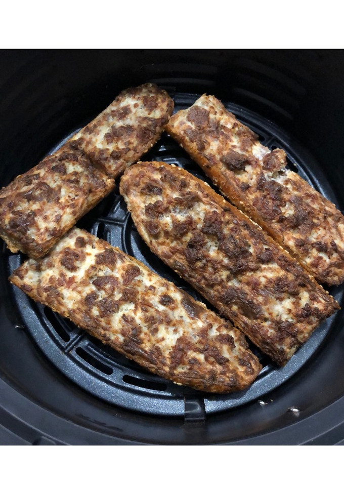 A picture of Bruschetta with Sausage and Cream Cheese.