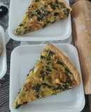 Tarta de puerros y queso