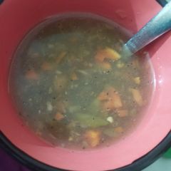 Veg soup A picture of Veg soup.