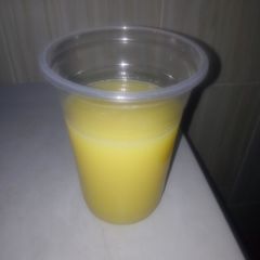 A picture of Pineapple,coconut and cucumber juice.