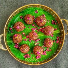 Sugarless dryfruits ladoo A picture of Sugarless dryfruits ladoo.